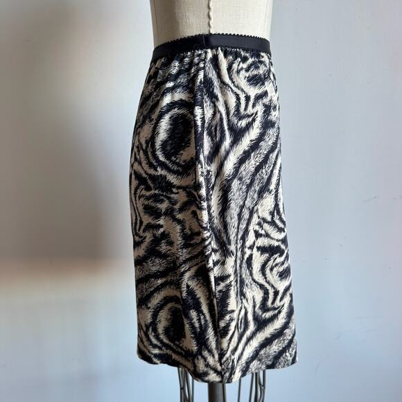 Vintage Y2K Silk Animal Print Tiger Stripe Mini Skirt - Picture 2 of 5